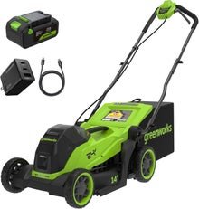 Greenworks 24V 14″ Brushless Cordless Lawn Mower Kit 